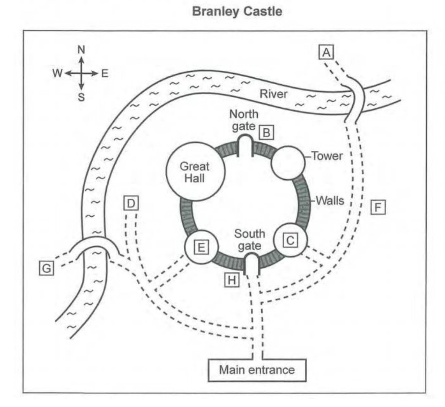 Branley Castle map